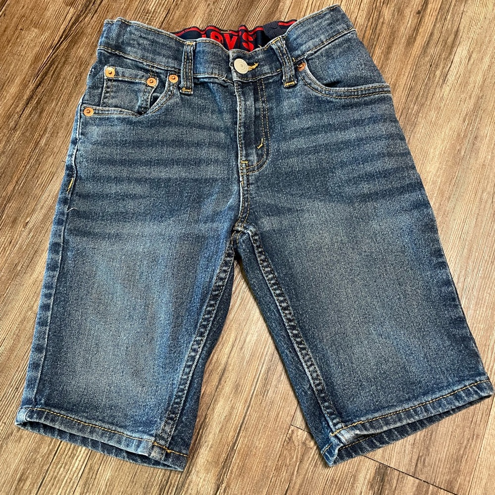 Levi's Kids Dark Blue Denim Shorts